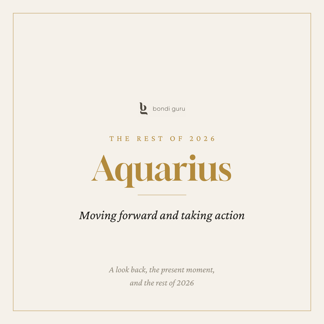 Aquarius — The Rest of 2026