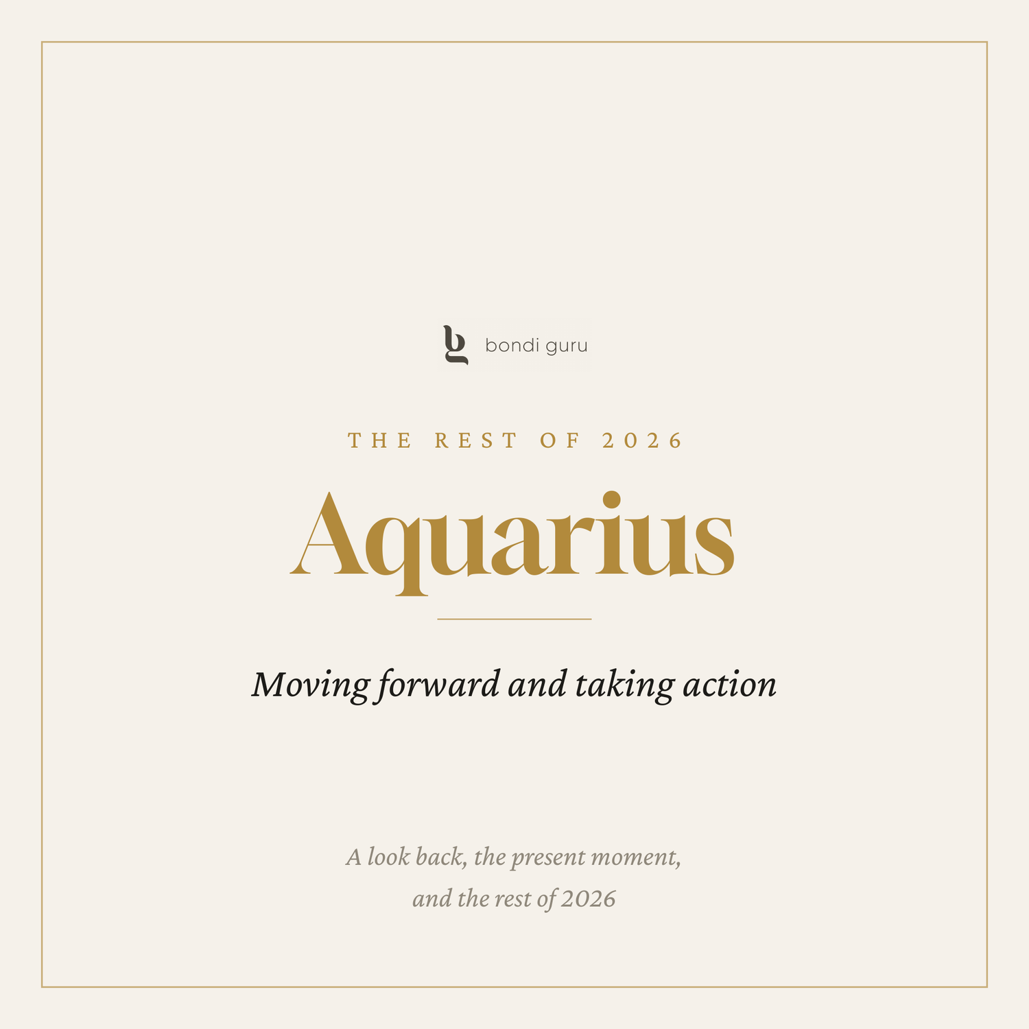 Aquarius — The Rest of 2026
