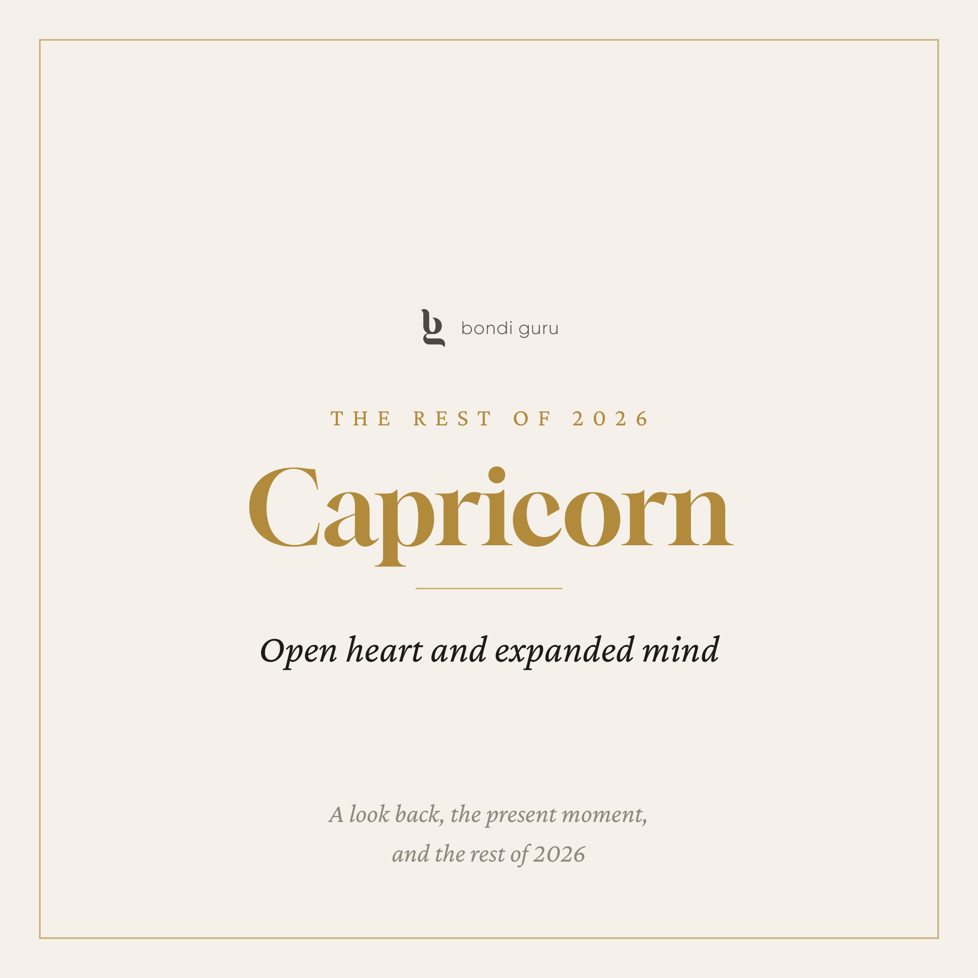 Capricorn — The Rest of 2026