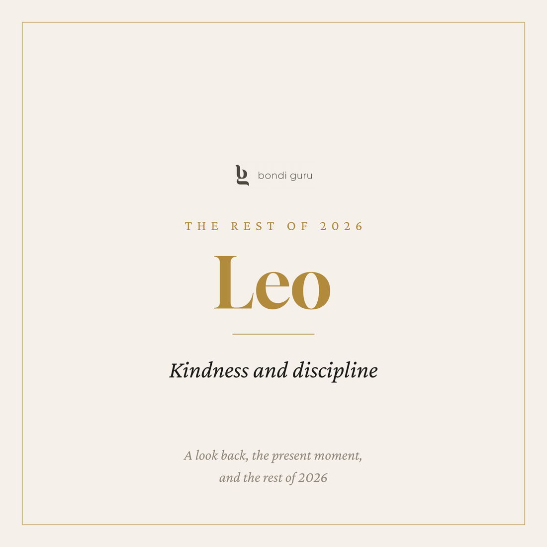 Leo — The Rest of 2026