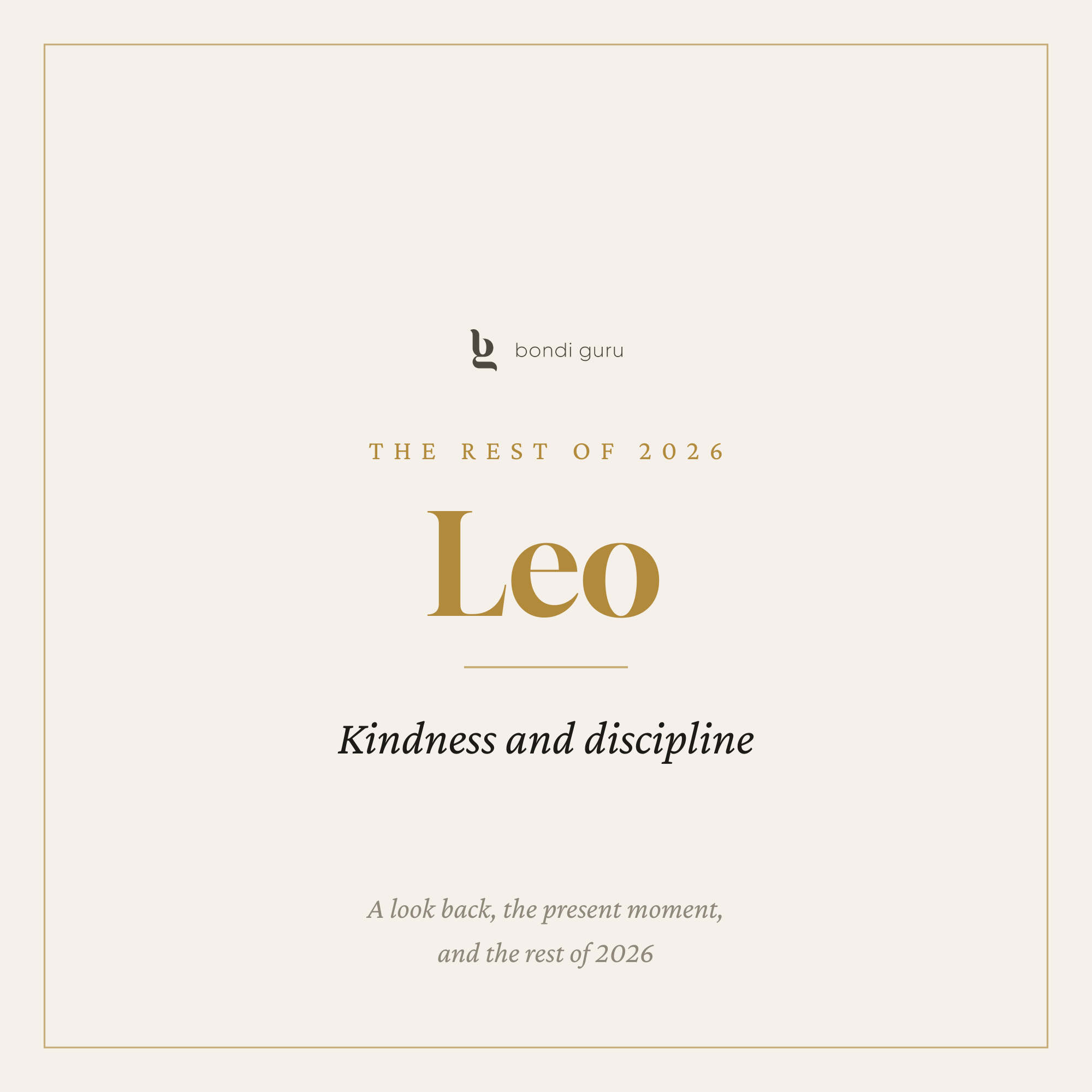 Leo — The Rest of 2026